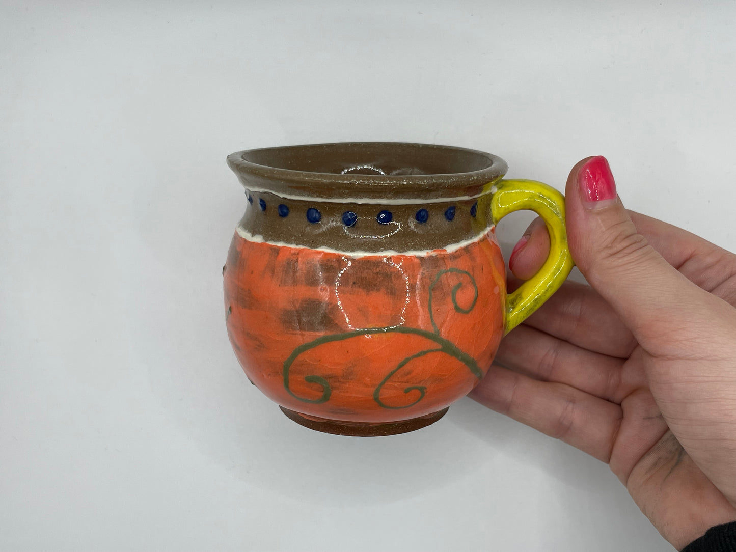 Orange with Yellow Handle